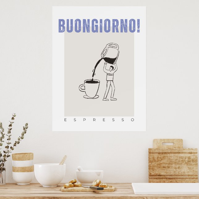 Affiche Buongiorno espresso (Cuisine)