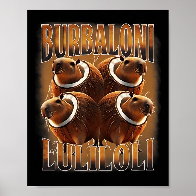 Affiche Burbaloni Luliloli Italien Cerveau Rot Capybara me (Devant)