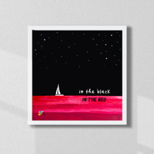 Affiche Bureau comptable de l'affiche financière Noir et R