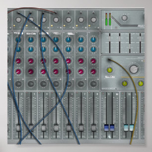 Affiche Bureau de mixage de musique