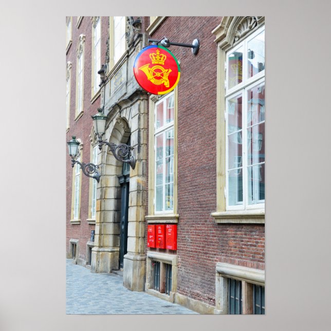 Affiche Bureau de poste danois, Copenhague, Danemark (Devant)