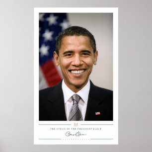 Affiche Bureau du président élu Barack Obama