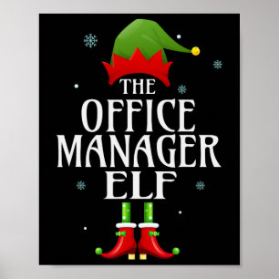Affiche Bureau Manager Elf Xmas Correspondant Groupe Famil