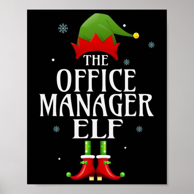 Affiche Bureau Manager Elf Xmas Correspondant Groupe Famil (Devant)