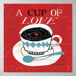 Affiche Bureau vintage - Café