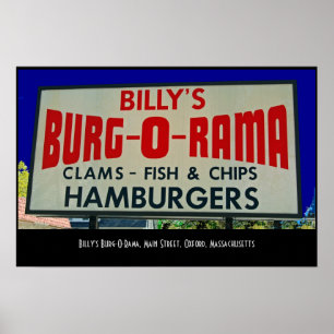 Affiche Burg-O-Rama, Main St., Oxford, MA