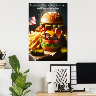Affiche Burger Bliss américain 24x36