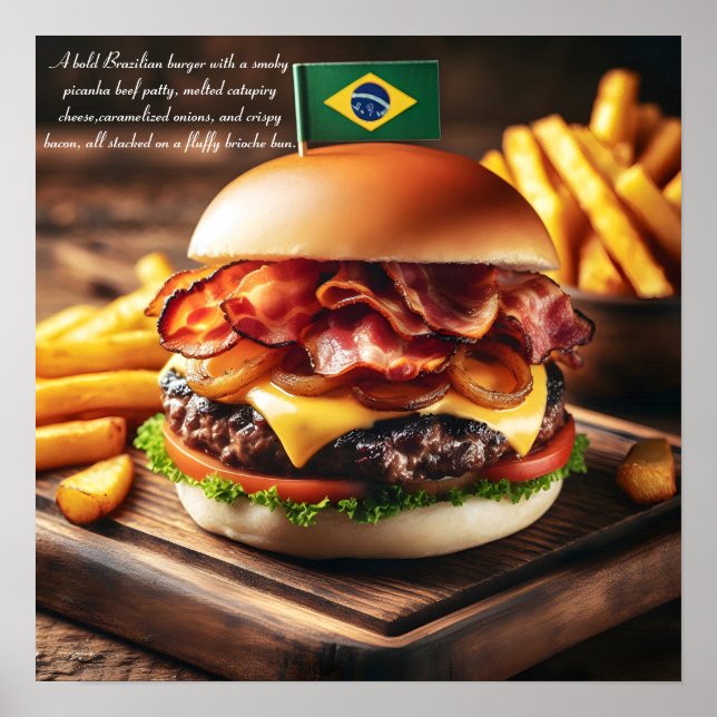Affiche Burger brésilien Picanha (Devant)
