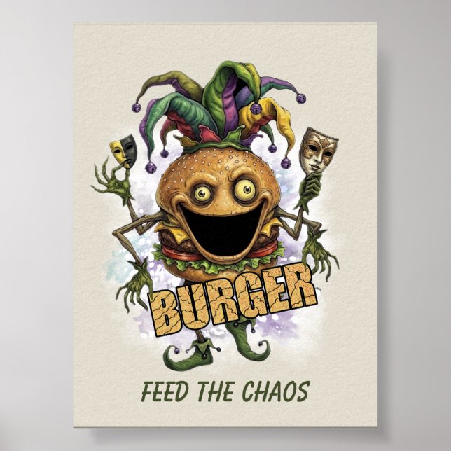Affiche Burger de l'ami du bouffon du vide (Devant)