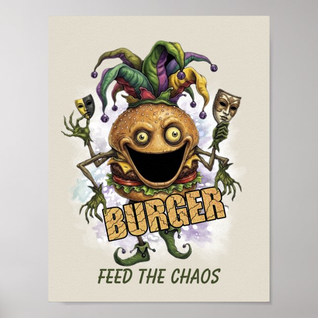 Affiche Burger de l'ami du bouffon du vide (Devant)