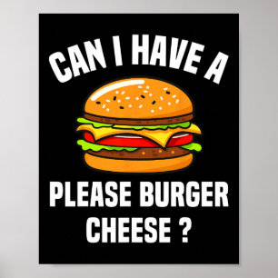 Affiche Burger Fromage Hamburger Fromage Bbq Funny Sa