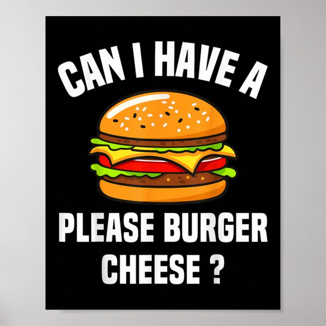 Affiche Burger Fromage Hamburger Fromage Bbq Funny Sa (Devant)