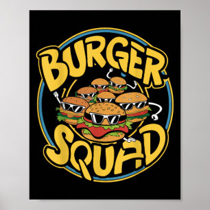 Affiche Burger Squad Funny Cheeseburger Lover Food Hamburg