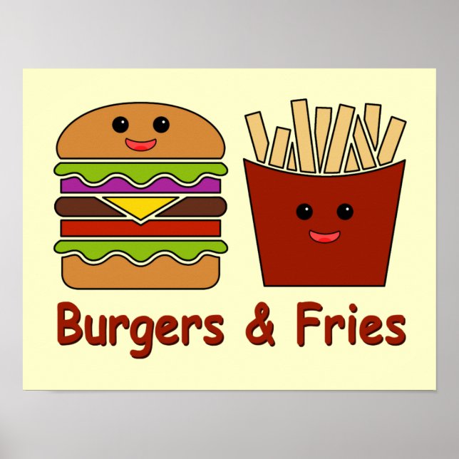 Affiche Burgers et frites (Devant)