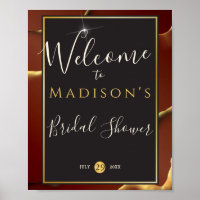 🤵 Burgundy Gold Elegant Inky Mariage Abstrait