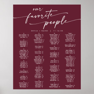 Affiche Burgundy Rouge Chic Bohème Graphique de Table à Im
