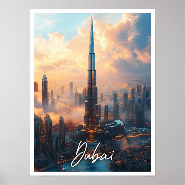 Affiche Burj Khalifa Dubai Émirats arabes unis (Devant)