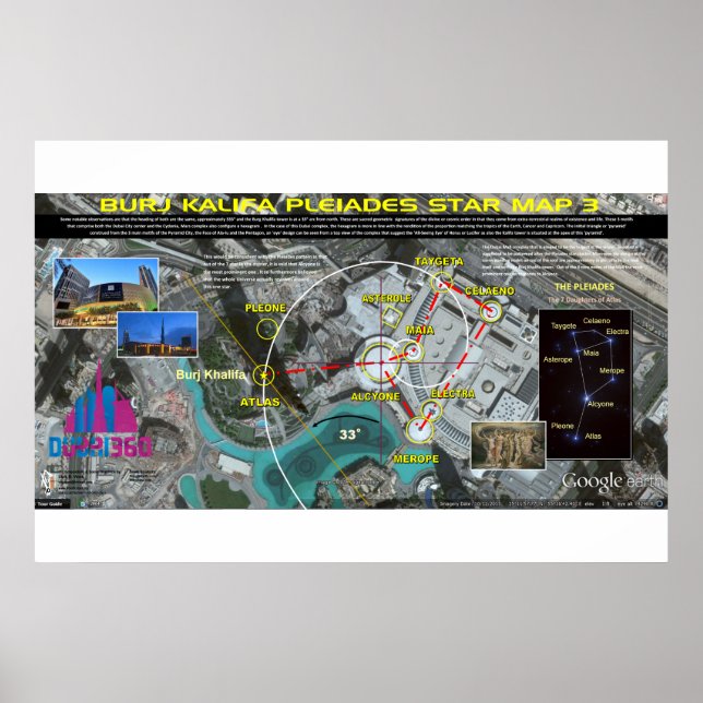 Affiche Burj Khalifa Pleiades Motif 3 (Devant)