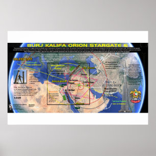 Affiche Burj Khalifa Pleiades Motif 6