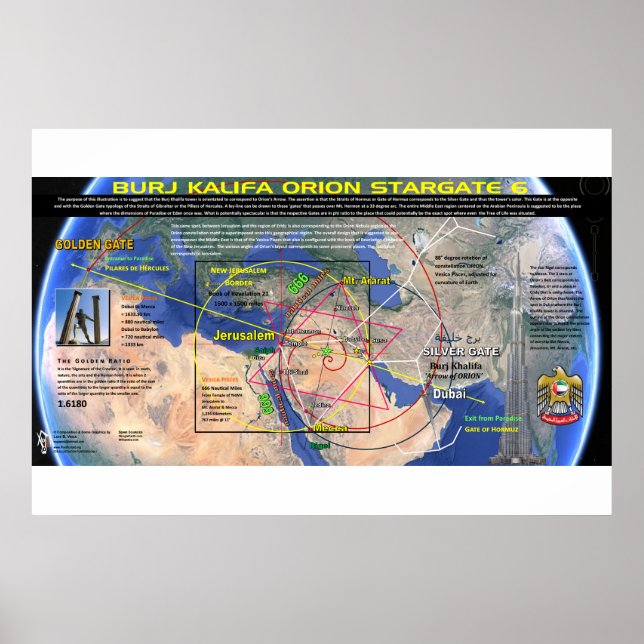 Affiche Burj Khalifa Pleiades Motif 6 (Devant)