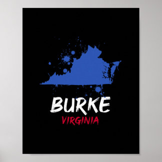Affiche Burke Virginie Va Tache De Peinture Souvenir De Va