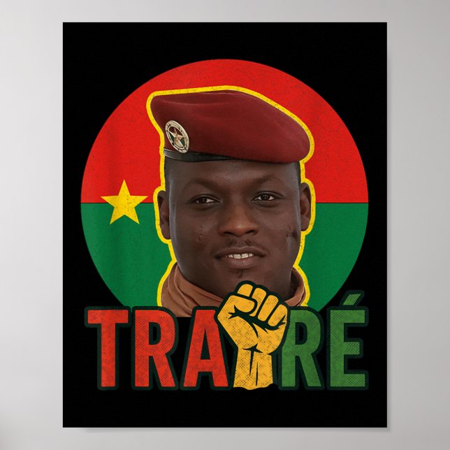 Affiche Burkina Faso - Bravo Capitaine Ibrahim Traoré _ Th (Devant)