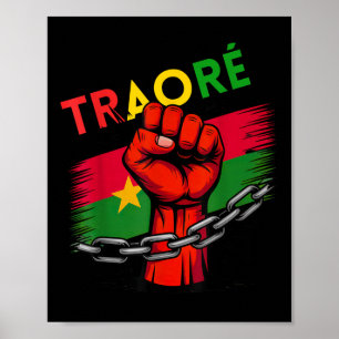 Affiche Burkina Faso Ibrahim Traoré Chemise Thomas Sankara