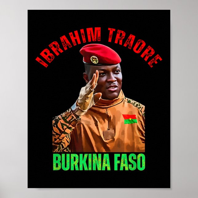 Affiche Burkina Faso - Ibrahim Traoré Thomas Sankara (Devant)