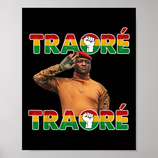 Affiche Burkina Faso - Ibrahim Traoré _ Thomas Sankara (Devant)