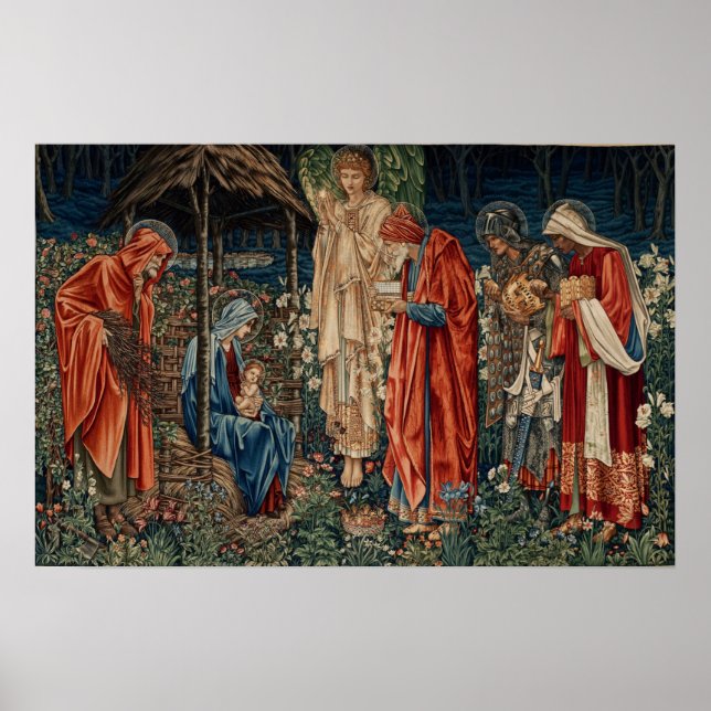 Affiche Burne-Jones - Adoration des Mages (Devant)