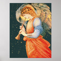 Affiche Burne-Jones Angel jouant flageolet CC1135 Plus gra