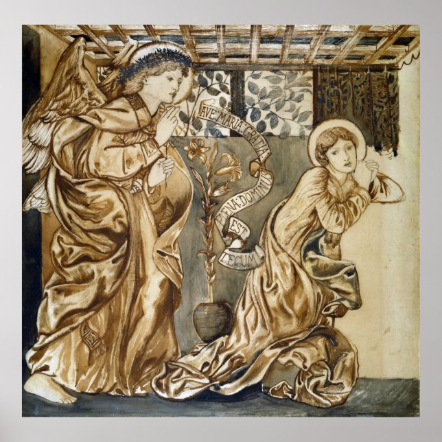 Affiche Burne-Jones - Annonciation (Devant)