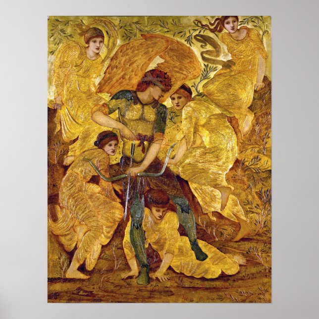 Affiche Burne-Jones - Champs de chasse de Cupid 1882 (Devant)