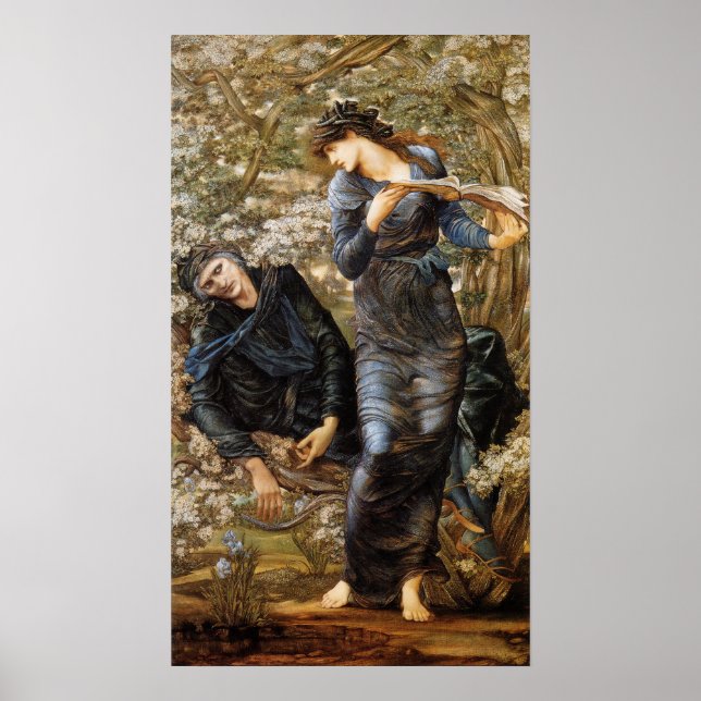 Affiche Burne-Jones - Dégage De Merlin (Merlin, Vivian) (Devant)