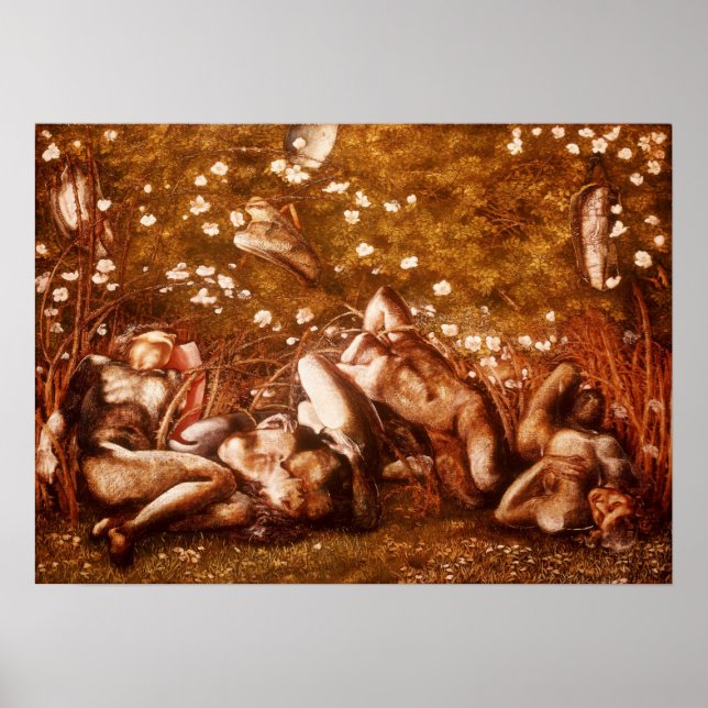 Affiche Burne-Jones - Étude Pour 'Les Chevaliers Qui Dorme (Devant)
