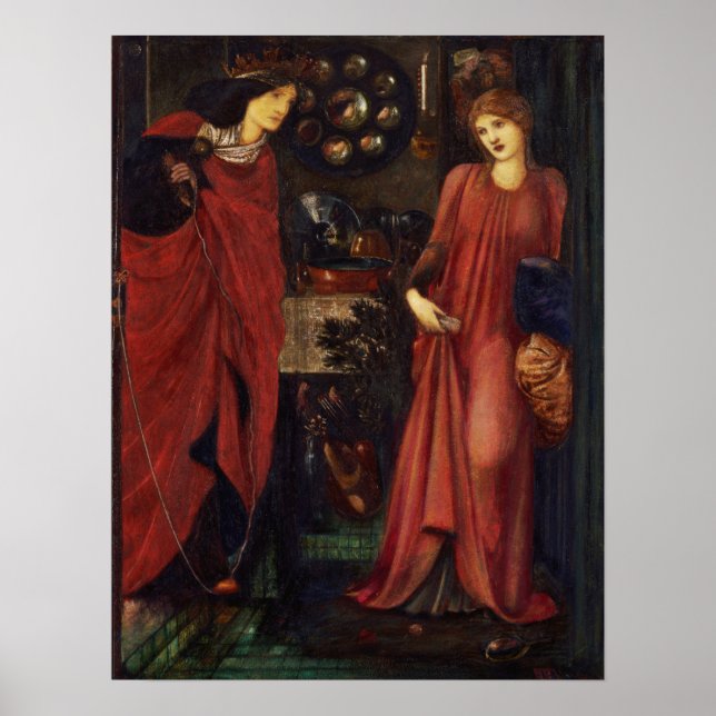 Affiche Burne-Jones - Fair Rosamund Et Queen Eleanor (Devant)