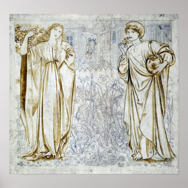 Affiche Burne-Jones - Hypsiphile Et Moyen (Devant)