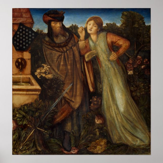 Affiche Burne-Jones - Le Roi Mark Et La Belle Iseult (Devant)