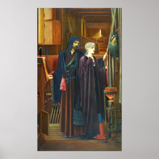Affiche Burne-Jones - Magicien (Devant)