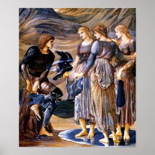 Affiche Burne-Jones - Persée et Nymphes de la Mer 1877