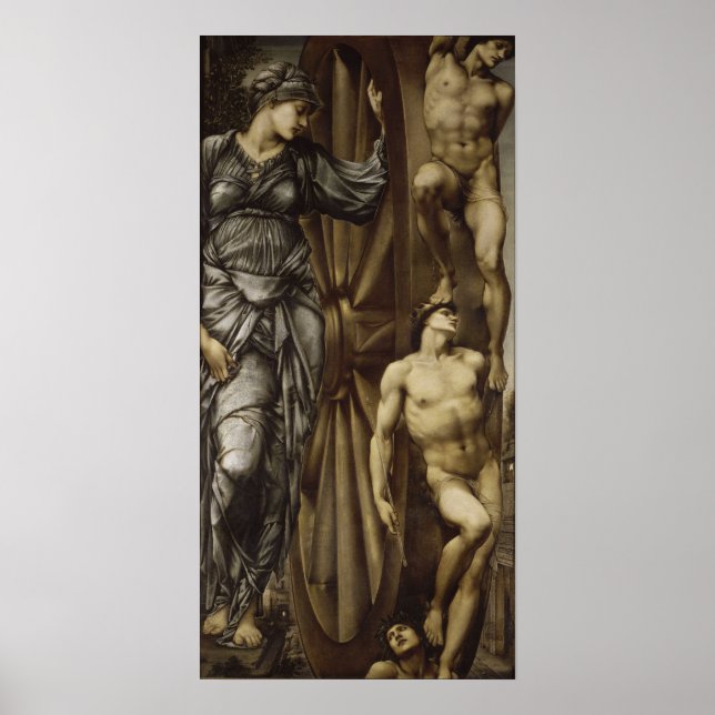 Affiche Burne-Jones - Roue de la Fortune (Devant)
