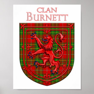 Affiche Burnett Tartan Scottish Plaid Lion Rampant