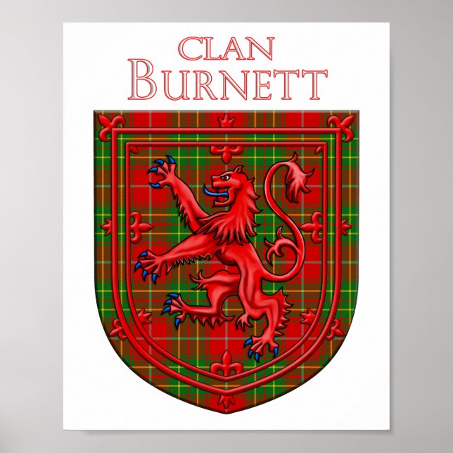 Affiche Burnett Tartan Scottish Plaid Lion Rampant (Devant)