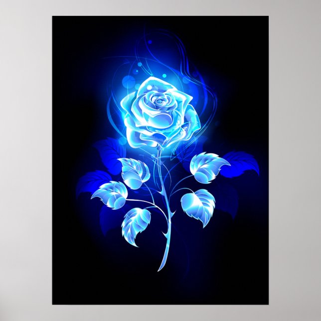 Affiche Burning Blue Rose (Devant)