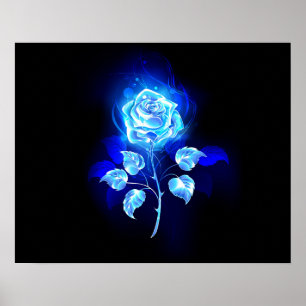 Affiche Burning Blue Rose