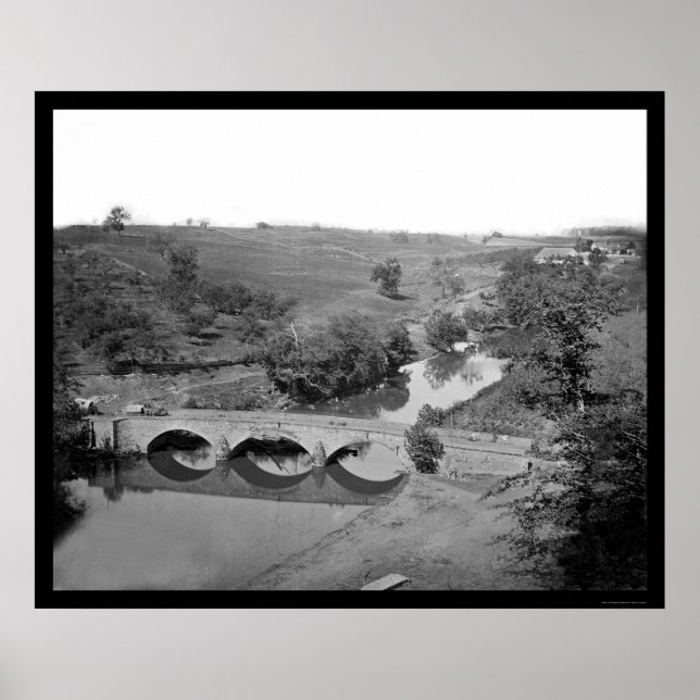 Affiche Burnside Bridge près d'Antietam 1862 (Devant)