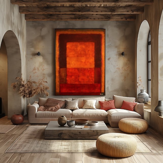 Affiche Burnt Ember Color Field Abstract Modern Art (Créateur téléchargé)