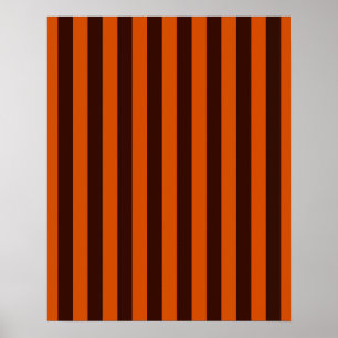 Affiche Burnt Orange Stripes Retro Style Personnaliser Cec