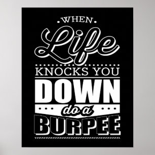 Affiche Burpees Fitness Gym entraînement Inspiration