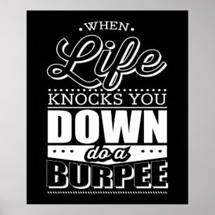 Affiche Burpees Fitness Gym entraînement Inspiration